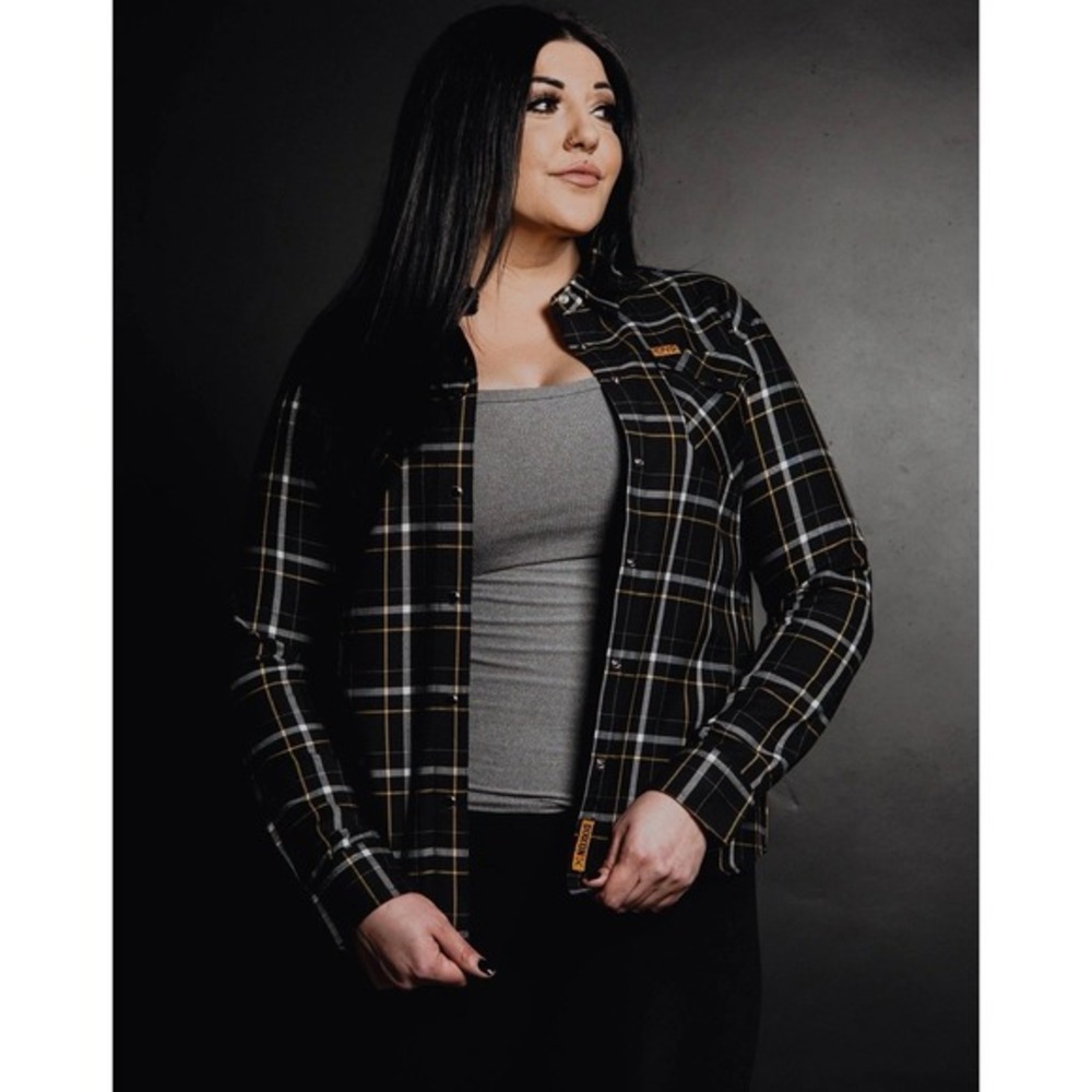 Dixxon Flannel Company Stick To Your‎ Guns Collab Women's M Plaid STYG - Picture 2 of 3